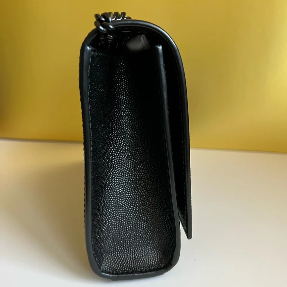 YSL Kate Medium Chain Bag Black-on-Black | Saint Laurent Crossbody | Tags - Picture 8 of 16